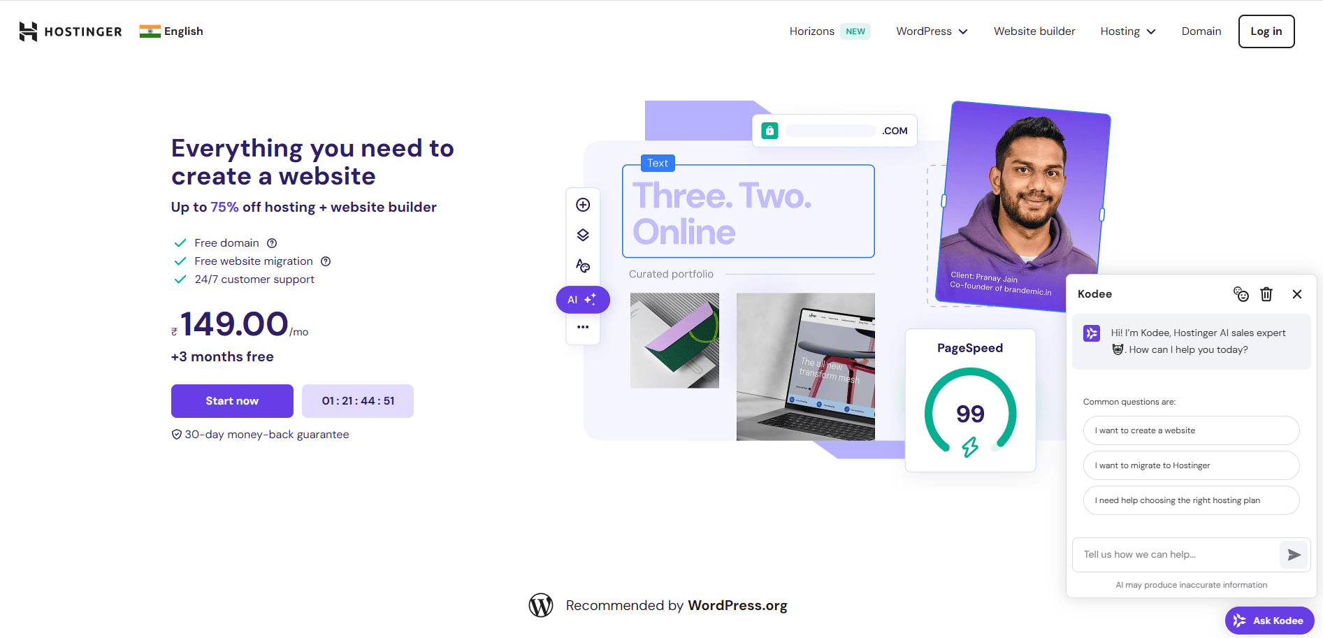 7 Free AI Tools to Skyrocket Your Income in 2025 5 hostinger