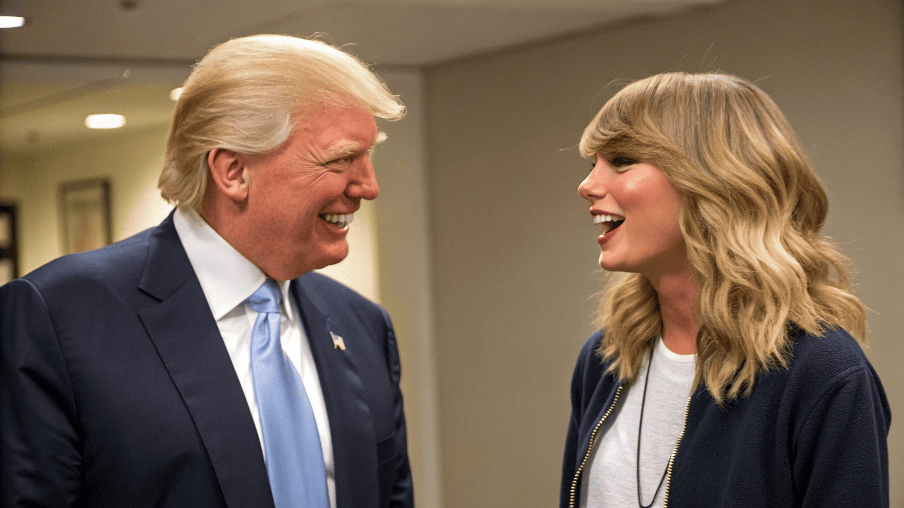 created image of trump and singer taylor swift sta